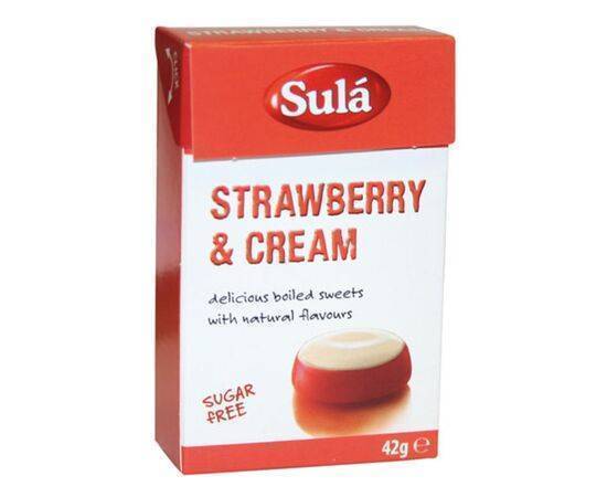 Sula Strawberry & Cream Sweets - Sugar Free [42g x 14] Sula