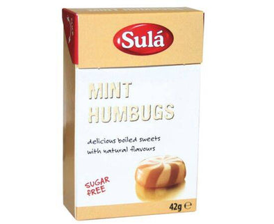 Sula Mint Humbugs Sweets - Sugar Free [42g x 14] Sula