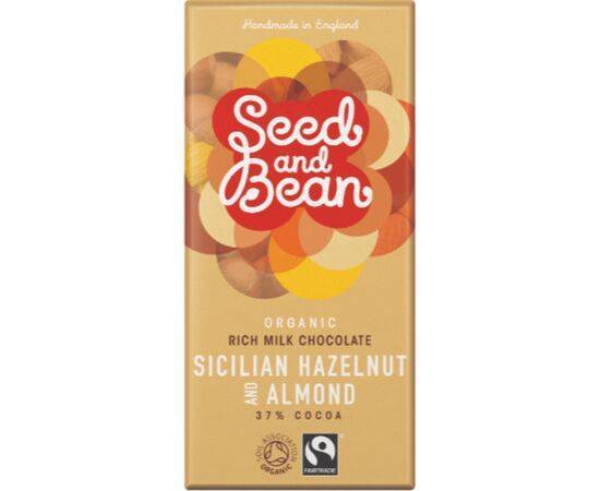 Org Seed/B Sicillian Hazelnut Alm Milk Choc [85g x 8]