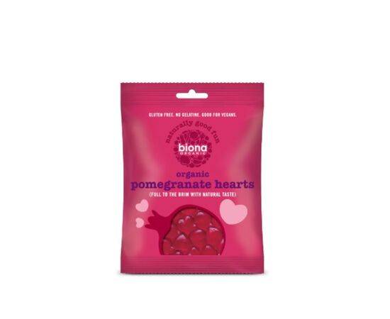 Biona Pomegranate Hearts - Vegan [75g x 10] Biona