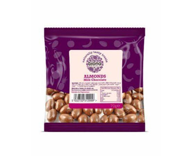 Biona Milk Chocolate Covered Almonds [70g] Biona