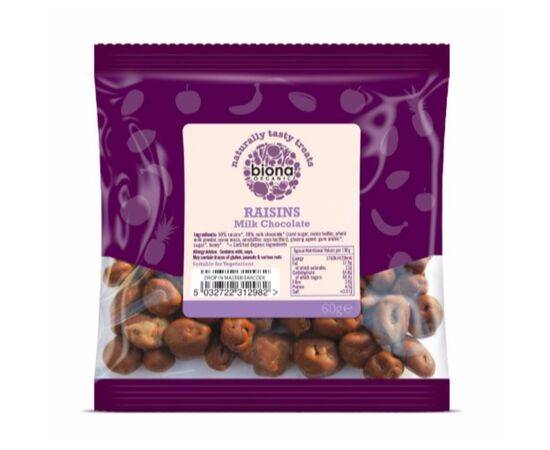 Biona Milk Chocolate Covered Raisins [60g x 12] Biona