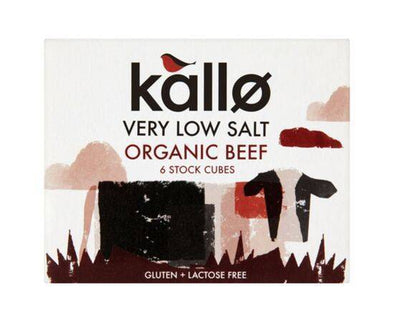 Kallo Beef Stock Cubes - Low Salt & Organic [51g] Kallo