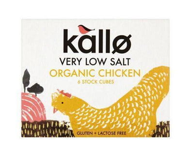 Kallo Chicken Stock Cubes - Low Salt & Organic [48g] Kallo