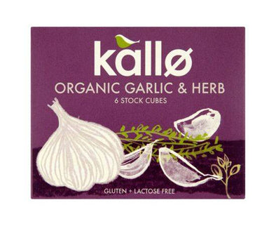 Kallo Garlic & Herb Stock Cubes - Organic [66g] Kallo