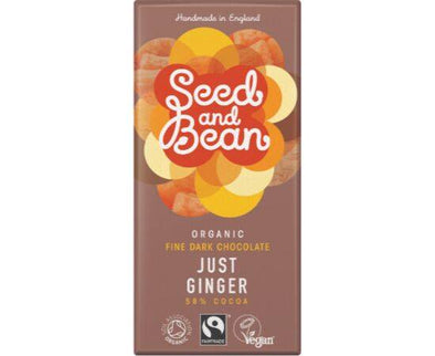 Org Seed/B Fine Dark 58% Just Ginger [85g x 8] Organic Seed & Bean