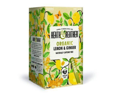 Heath&H Organic Lemon & Ginger [20 Bags] Heath & Heather