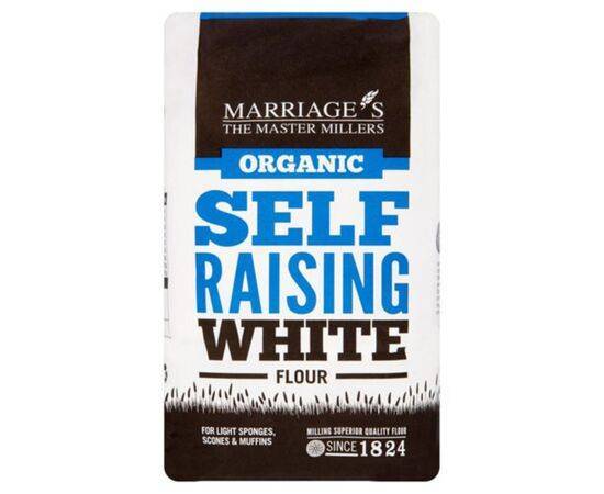 Marriages Organic White Self Raising Flour [1kg x 6] Marriages