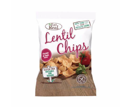 Eat Real Lentil Tomato & Basil Chips [40g x 12] Eat Real