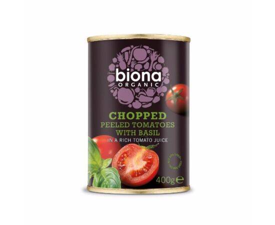 Biona Tomatoes - Chopped With Basil [400g] Biona