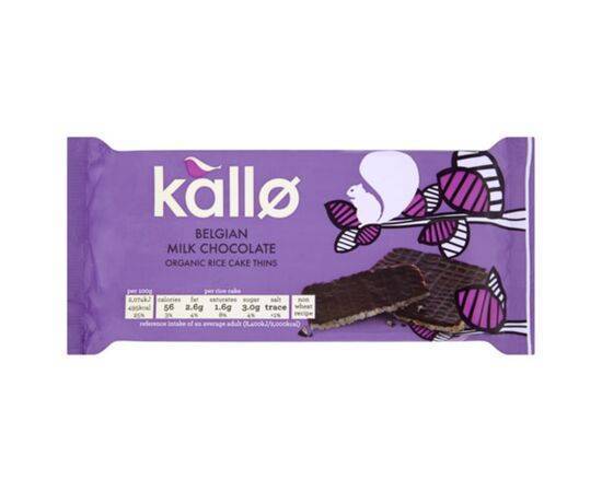 Kallo Milk Choc Thins OrgRice Cakes [90g] Kallo