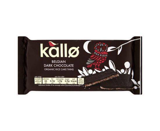 Kallo Dark Choc Thins OrgRice Cakes [90g] Kallo
