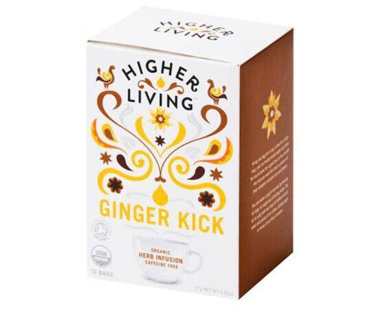 Higher/L Ginger Kick Enveloped Tea [15 Bags x 4] Higher Living