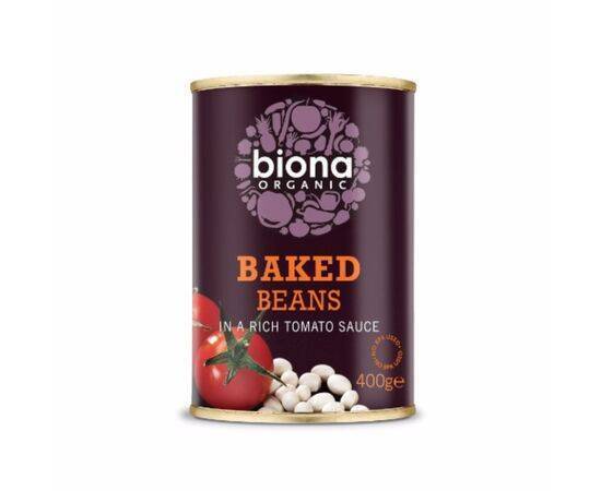 Biona Baked Beans In Tomato Sauce - Can [400g x 6] Biona