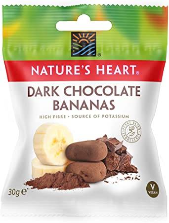 Natures Heart Chocolate Covered Bananas 30g x 24