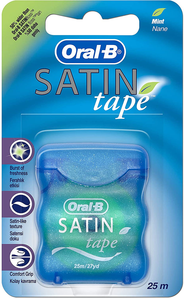 Oral-B Satin Tape Dental Floss, Mint Flavour 25m