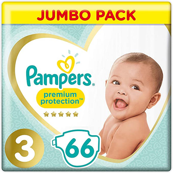 Pampers Size 3 Premium Protection Baby Nappies  (66 Nappies)