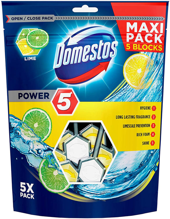 Domestos Power 5 Lime, 10 Toilet Stones