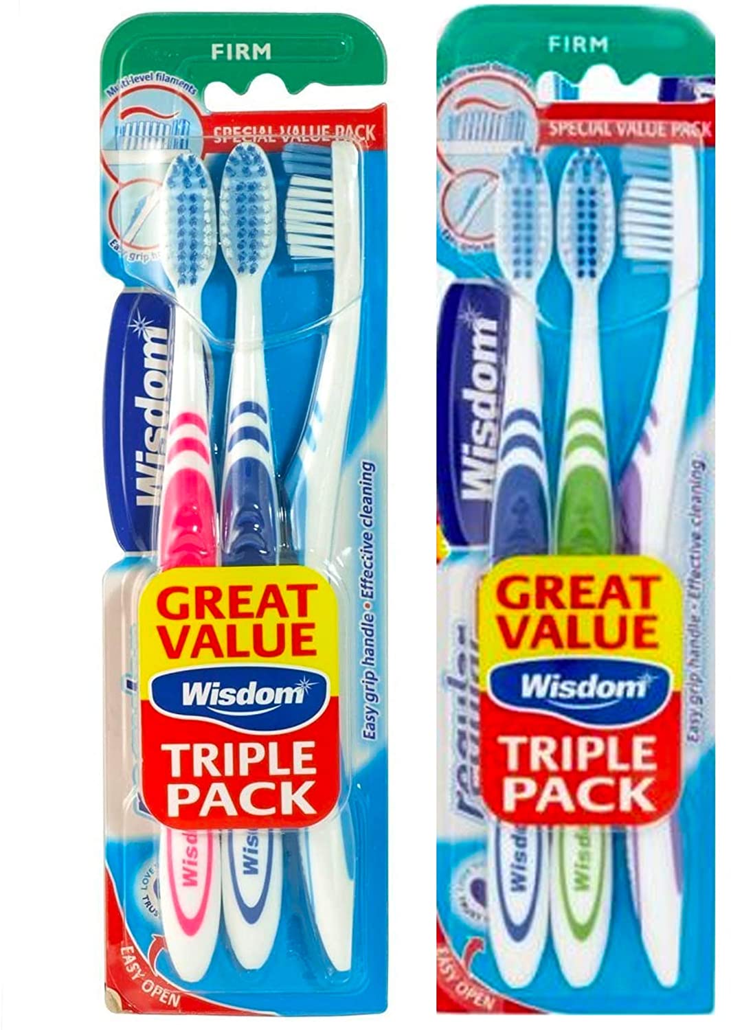 Wisdom Regular Fresh Plus Firm Toothbrushes