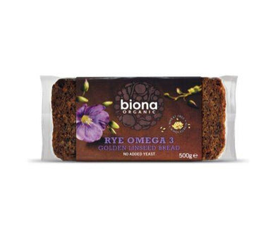 Biona Rye Omega 3 Golden Linseed Bread [500g] Biona