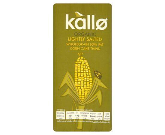 Kallo Wholegrain Corn Cakes - Org Lightly Salted [130g] Kallo