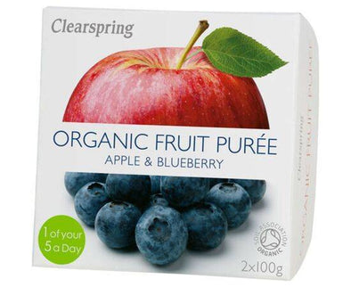 Clearspring Apple & Blueberry Fruit Puree [100g x 2] Clearspring