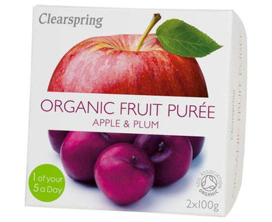 Clearspring Apple & Plum Fruit Puree [100g x 2] Clearspring