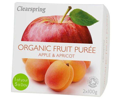 Clearspring Apple & Apricot Fruit Puree [100g x 2] Clearspring