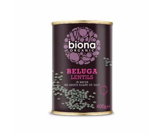 Biona Org Black Beluga Lentils no BPA in can [400g] Biona