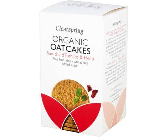 Clearspring Sun Dried Tomato & Herb Oatcakes [200g] Clearspring