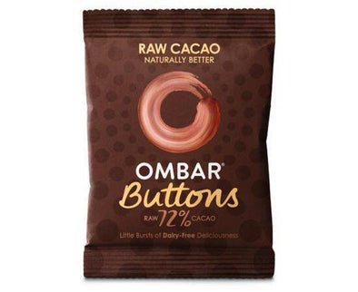 Ombar Dark 72% Raw Chocolate Buttons [25g x 15]