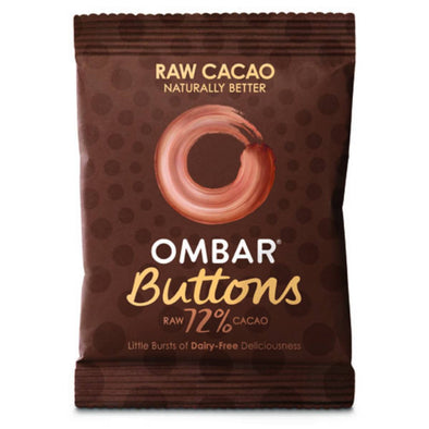 Ombar Dark 72% Raw Chocolate Buttons 25g x 15