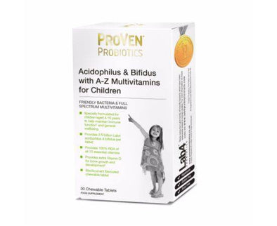 Proven Lacto/Bifidus A-ZMultivits Child Tabs [30s] Proven