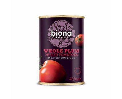 Biona Tomatoes - Whole Peeled [400g] Biona