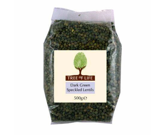 Tree Of Life Lentils - Dark Green Speckled [500g x 6] Tree Of Life