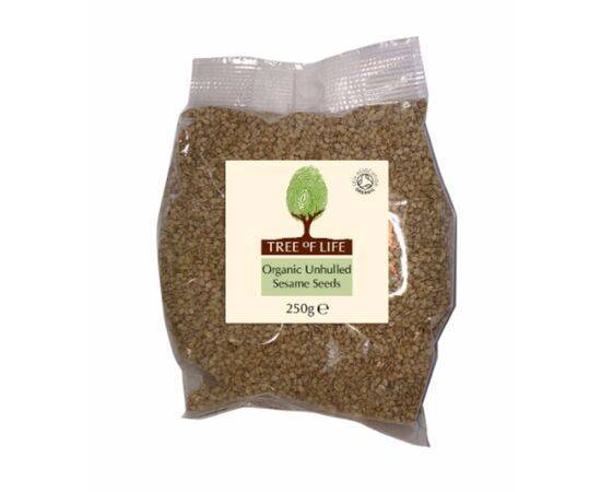 Tree Of Life Organic Sesame - Unhulled Seeds [250g x 6] Tree Of Life