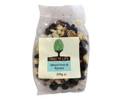Tree Of Life Nuts & Raisins - Mixed [250g x 6] Mintons Snacks Salt & Flours