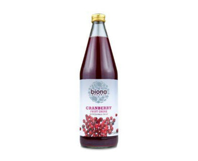 Biona Cranberry Fruit Drink - No Added Sugar [750ml] Biona