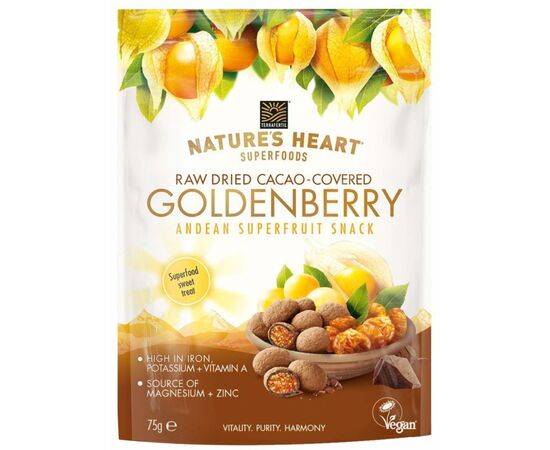 Natures Heart Raw Choc Covered Golden Berries [75g] Terrafertil