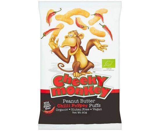 Cheeky Monkey Org PeanutButter Puffs [60g x 12] Cheeky Monkey
