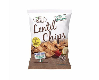 Eat Real Lentil Chilli &Lemon Chips [113g x 10] Eat Real
