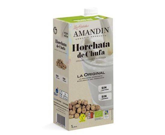 Amandin Org Tiger Nut Drink Horchata [1Ltr x 6] Amandin