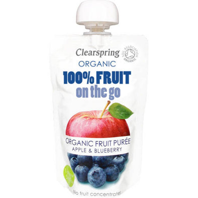 Clearspring Organic Fruit On The Go - Apple & Blueberry 120g x 8