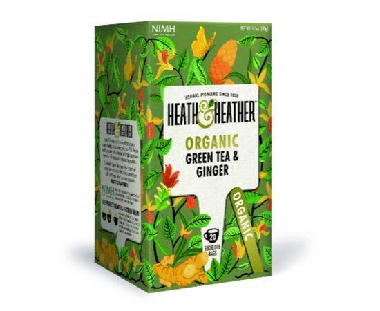 Heath & Heather Org Green/Ginger Tea [20 Bags] Heath &