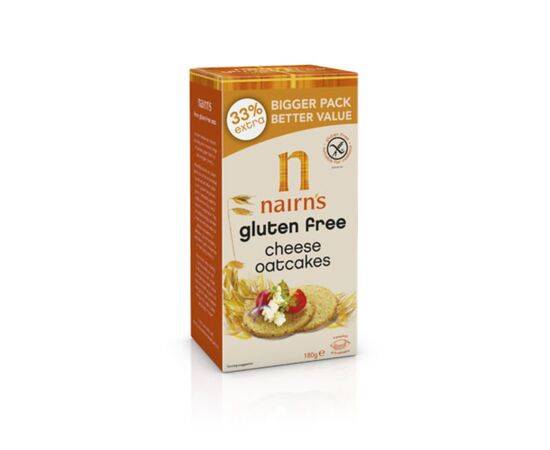 Nairns Gluten Free Cheese Oatcakes [180g] Nairns Oatcakes