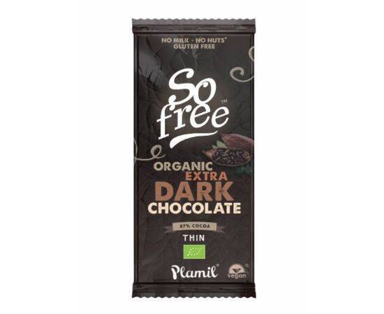 Plamil So Free Org Ext Dk 87% Cocoa Thin [80g x 12] Plamil Foods