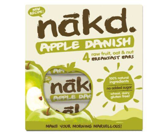 Nakd Apple Danish BarMultipack [(30gx4)] Nakd