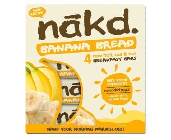 Nakd Banana Bread BarMultipack [(30gx4)] Natural Balance Foods