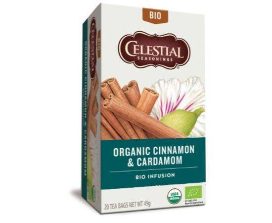 Celestial Org Cinnamon Cardamom Tea [20 Bags] Celestial