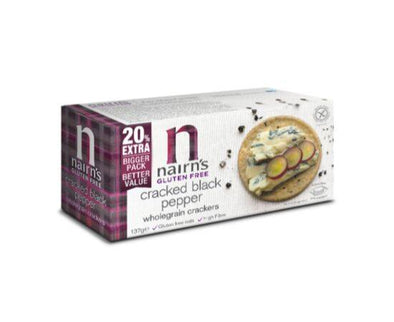 Nairns GF Cracked Blk Pepper Wholegrain Cracker [114g] Nairns